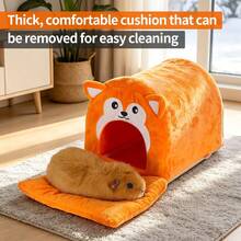 ITANDME Winter Guinea Pig Hideout, Animal-Shaped Rabbit Hideaway, Non-Slip Base & Removable Pad, Easy To Assemble And Disassemble With Zipper & Machine Washable, For Dwarf Rabbits, Guinea Pigs, Ferrets, Chinchillas, Hedgehogs, And Other Small Animals - View 6