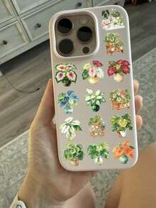 50PCS,Colorful Leaves Transparent Stickers,Scrapbook Supplies,Creative And Aesthetic Design Sticker,Suitable For Mobile Phone Cases,Tablets,Mobile Phone,Laptops,Suitcases,Cars,Notebooks,Helmet,Guitar,Skateboard,Storage Box,Computer, - 50pcs - View 5