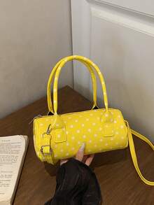 A Stylish And Sweet Polka Dot Tote Bag Is An Ideal Gift For Teenagers, Suitable For Outdoor Activities, Play, Or Commuting. - Multicolor - View 8