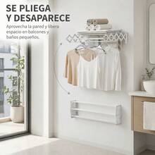 Telescopic Clothes Drying Racks - White - View 2