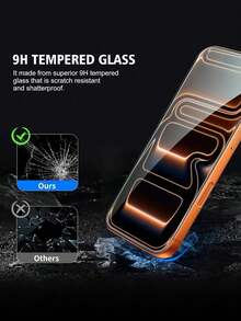 3-Pack Full Coverage Tempered Glass Screen Protector, Anti-Collision Anti-Scratch, Smooth Surface, Easy Installation, Crystal Clear, Smooth Touch, 9H Hardness, Compatible With Phone Cases, Compatible With IPhone Ultra/18 Pro Max/18 Pro/18/17e/17 Pro Max/17 Pro/17 Air/17/16 Pro Max/16 Pro/16 Plus/16/15 Pro Max/15/14/13/12/11 And Other Models, Compatible With IPhone Screen Protector - Clear - View 2
