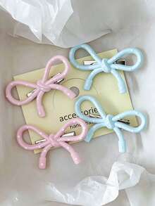 20/10pcs Multicolor Bow Hair Accessories, Durable And Non-Damaging Cute Hair Clips, Suitable For Daily Wear, Dating, Vacation, School, For Women - Multicolor - View 4
