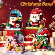 Christmas Band Building Blocks Series, ABS Material, Stage Band Matching, Perfect For Desktop Mini Decor, Gift Recommendation. Girls Gift, Christmas, Halloween, Carnival Party Gift. - Multicolor - View 6