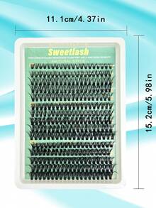30-40-50D Dense Blooming Cluster False Eyelashes, Reusable Soft Faux Mink Single Cluster Lashes, For Party, Wedding, Daily Makeup, Home DIY Use - D - View 6