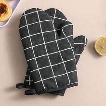 2pcs/1pc Long Oven Mitts, Leaf Pattern Kitchen Baking Gloves, Suitable For Pots, Pans, Baking Trays, Cooking, Baking, Grilling, Microwave, Home Kitchen And Daily Cooking Accessories - Multiple Styles and Colors - View 12
