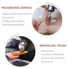 Nail Sanding Ring 80#/120#/150#/180#/240# Grit Sanding Sleeve, Suitable For Nail Drill Mandrel, Nail And Foot Care Grinding Accessory - Multicolor - View 5
