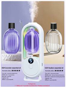 Home Intelligent Fully Automatic Essential Oil Diffuser, Hotel Bedroom Timed Silent Diffuser, Office Living Room Long-Lasting Fragrance Diffuser, Bathroom Deodorizing Electric Air Purifier, Rechargeable Electric Air Purifier. - White - View 13