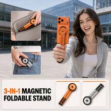Aluminum Alloy Phone & Laptop Stand With Magnetic Base And 8-Level Height Adjustment, Foldable Desktop Stand For Laptops, Tablets And Smartphones - New Arrival - View 2
