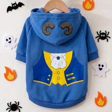 LUCKIE PAL 1pc Halloween Beast Prince Cosplay Print Pet Sweatshirt, Suitable For Chihuahua And Small Dogs, Physical Flea Protection, Reduces Shedding, Insulated And Breathable Dog Clothing, Suitable For Cats And Dogs Indoor And Outdoor - Multicolor - View 9