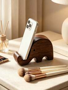 1件純色大象造型手機支架，極簡木製大象彎曲造型，光滑拋光表面，穩固支撐桌面手機架，適用辦公桌、臥室、書房日常使用，四季桌面裝飾品，節日禮物 - 多款 - 查看 9