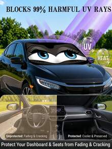 Car Front Windshield Sun Shade, Foldable Sunscreen Window, UV Protection, Cooling, Summer Cool, Pink Car Accessory, Cool Seats, Easy To Fold - A - View 4