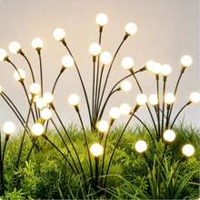 Solar Firefly Ground Stake Lights, 6LED/8LED/10LED Solar Powered Outdoor Garden Path Lights, Solar Landscape Decor Stake Lamp For Yard Patio Lawn Walkway Backyard Camping Holiday Wedding Party Festival Home Outside Ornament Decoration Lighting - Firefly Ground Light - View 12