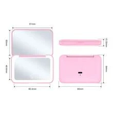 LED Makeup Mirror Portable Folding Design - Multicolor - View 9