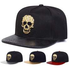 1pc Men's Halloween Skull Snapback Hat, Rhinestone Baseball Cap, Streetwear Hip-Hop Fashion Casual Hat For Spring/Autumn Travel, Beach Vacation - Multicolor - View 1