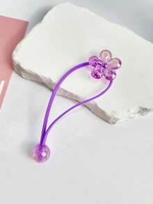 12/6pcs Multicolor Cracked Camellia Hair Ties High Elastic Rubber Bands Versatile Daily Hair Accessories Back To School Fall Outfits - Multicolor - View 8