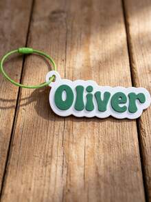 Custom Acrylic Name Keychain Personalized Soft Pastel Double Layer Letter Bag Charm, Custom Backpack Name Tag, Student Back To School Season Gift - Multicolor - View 4
