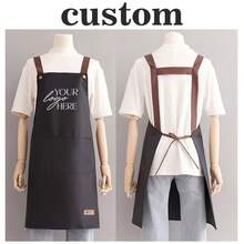 Customized Barber Apron, Customized Barber Cape, Personalized Barber Cape With Logo, Printable Barber Shop Logo Pattern And Text, Professional Durable Lightweight Breathable Neutral Home Salon Apron, Customized Barber Shop Home Salon Customer Cape With Customized Text And Logo, Durable And Easy To Clean, Suitable For Thanksgiving, Christmas Gifts, BBQ, Home Kitchen, Commuting, Customized Work Apron - Multicolor - View 7