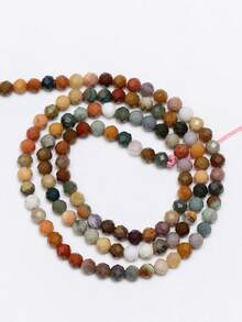 1 Strand 2/3/4mm Natural Alashan Agate Faceted Stone Beads Tiny Small Spacer Beads For Jewelry Making DIY Bracelet Accessories - Multicolor - View 11