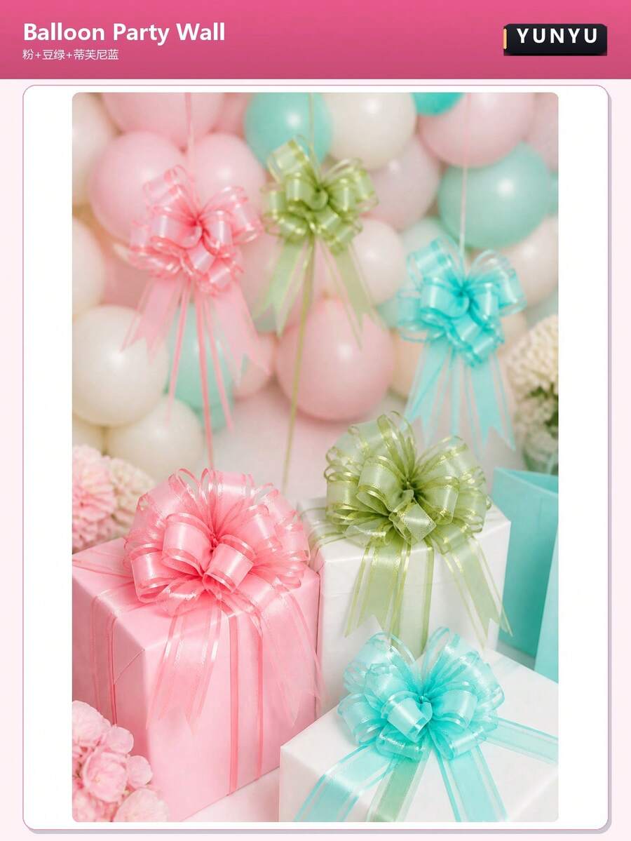 30/10/5pcs Organza Bows/Snowflake Ribbons, Colorful Handmade Bows, Suitable For Gift Wrapping, Party, Wedding, Birthday, Easter, Valentine's Day, Back To School, Holiday Decoration, Gift Basket, Floral Arrangement And Festival Celebration - Multiple Styles - View 1