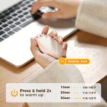 2000mAh Rechargeable Hand Warmer, 3-Level Magnetic Adjustment, Electric Hand Warmer, Outdoor Hand Warming, Ultra-Long Battery Life, Gift Set - A - View 8