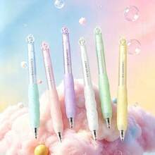 可伸縮凝膠墨水筆 0.5mm 細尖 黑色墨水 旋轉按壓式 可愛書寫筆 適用日記、辦公與筆記 高品質順滑書寫 快乾抗污黑墨水 學校與禮品適用 - 多色 - 查看 1
