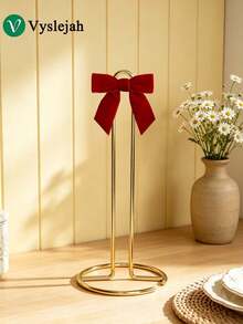 Vyslejah Decorative Paper Towel Holder With Fabric Bow Countertop Kitchen Paper Towel Stand Holder For Kitchen Organization And Storage, Paper Towel Holders For Standard And Large Size Rolls, Apartment Essentials, Kitchen Necessities - View 6