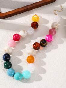 NAIZHU 1/4 buah Kalung Manik-Manik Besar Gaya Bohemian untuk Wanita, Cocok untuk Pemakaian Sehari-hari, Liburan, dan Hadiah - MultiWarna - View 6