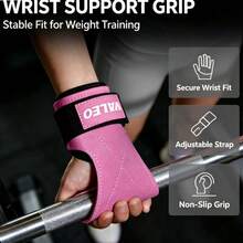 1pc Unisex Gym Workout Gloves With Wrist Support – Non-Slip Grip For Pull-Ups, Bench Press & Deadlifts - Multicolor - View 3