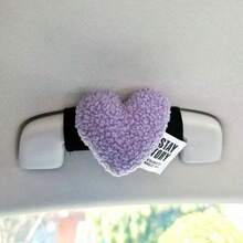 1pc 3D Wool Car Steering Wheel Cover With Heart Decoration, Cute Car Interior Accessory, Also Functions As Handbrake Cover - Heart-shaped Handle Gloves - View 10