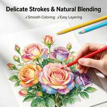 Set Pensil Warna Berbasis Minyak Profesional Isi 72 Buah, Pensil Seni dengan Saturasi Tinggi dan Hasil Blending Halus, Kit Premium dengan Tas Jinjing Nilon Berresleting Warna Hijau Mint, Tersedia dalam Warna Hitam & Hijau Mint, Untuk Seniman Mewarnai & Menggambar - Pensil warna - View 5