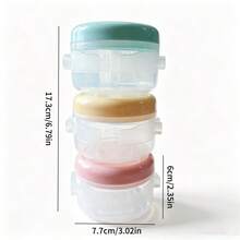 Baby Food Storage Box, Baby Snack Box, Airtight Container, Portion Control Box, Food Feeding - Multicolor - View 2