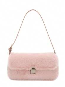 BAILEE A And Avant-Garde Faux Fur Shoulder Bag With A Flip-Cover Zipper Closure, Ideal For Outfit Coordination And A Preferred Gift Option. - Multicolor - View 16