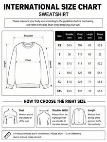 Women's Halloween Autumn/Winter New Loose Round Neck Sweatshirt, Minimalist Letter Print, Orange, Casual Fashion Versatile Long Sleeve Top - Orange - View 7