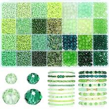 800pcs Random Mixed Color Beads/1set Seed Beads, Tube Beads, Crystal Beads Jewelry Making Kit, For Handmade DIY Bracelets, Necklaces, Keychains, Phone Charms, Arts And Crafts, Bag Charms, Storage Box Charms Making Handmade Set - A - View 6