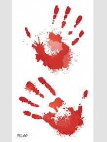 2/3 Sheets Halloween Scary And Slaps Face Tattoos, Temporary Tattoos For Costume Makeup Fake Tattoo Stickers For Scary Looks, Fun Halloween Accessories For Women And Adults - Multicolor - View 4