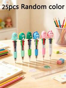 Cute Dinosaur 4-In-1 Multi-Color Ballpoint Pen, 3D Cartoon 3D Pen Head Portable Planner Pen, Student Note-Taking Marking School Supplies - Multicolor - View 12