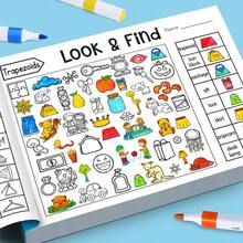 Tachimi 1pc Interactive Hidden Object & Treasure Hunt Activity Book, Search Count & Colour Game Book With Sudoku, Memory & Color Recognition, Visual Drawing Book, Improve Attention, Observation & Fine Motor Skills, Ideal Kids Gift For Holidays & Birthdays - Multicolor - View 3