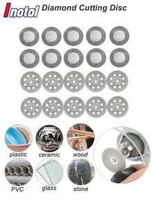 22mm Ventilated Diamond Cutting Wheel Set 3mm Arbor Slotted Cut Off Disc Mini Saw Blade Heat Dissipation For Rotary Tool Stone Glass Ceramic Tile Marble Wood Plastic - Diamond Cutting Disc Ventilated - View 3