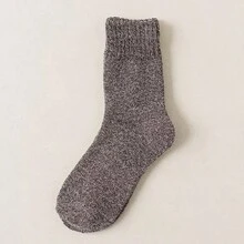 1/5 Pairs Men's Wool Socks Winter Warm Socks, Men's Soft Crew Hiking Socks, Warm Men's Mid-Calf Socks - Multicolor - View 10