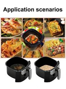 50/100pcs 7.5 Inch Square Disposable Parchment Paper Liners With Holes, Baking Paper Sheets For Air Fryer And Bamboo Steamer, Kitchen Gadget Accessories - Multicolor - View 9