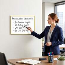 16.1 X 12.2 Inch Blank Dry Erase Whiteboard, Reusable PVC Wall Whiteboard For Writing, Notes, To Do Lists, Scheduling, Teaching & Kids Drawing, Peel And Stick Memo Board With For Home, Office, Kitchen & Classroom - Blank Dry Erase Whiteboard - View 5