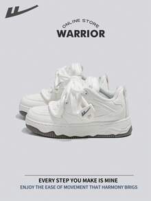 Warrior Women's Board Shoes Spring And Autumn Comfortable Modest Style Casual Yet Sleek Sneakers All-Day Wear Training Sneakers Running Shoes - White - View 1