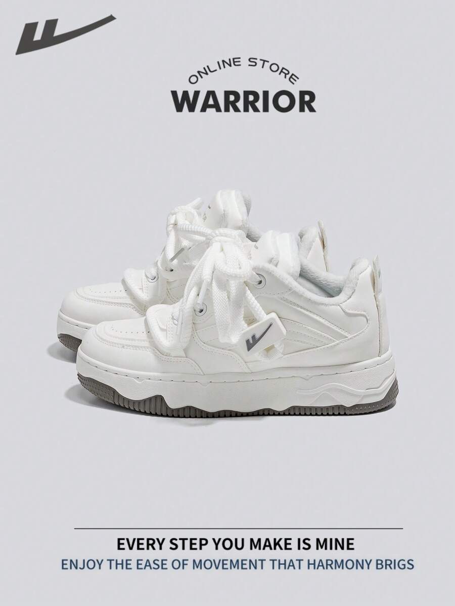 Warrior Women's Board Shoes Spring And Autumn Comfortable Modest Style Casual Yet Sleek Sneakers All-Day Wear Training Sneakers Running Shoes - White - View 1