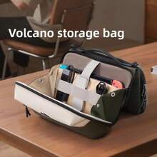 1pc 4-Fold Volcano Waterproof Storage Bag For Digital Cables And Accessories, Highly Attractive Unisex Shoulder Crossbody Bag For Daily Commute, Travel And Shopping - Multicolor - View 10