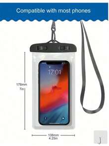 3pcs High-Quality Waterproof Phone Bags, Thickened Plastic Sealed Dry Bags, Compatible With Touchscreen Sensitive Phones; Waterproof Design, Suitable For Diving, Swimming, Beach, Cruise Travel And Pool Parties; Lightweight, Essential For Summer Outdoor Travel, Also Perfect For Easter, Mother's Day And Graduation Trips. - Multicolor - View 10