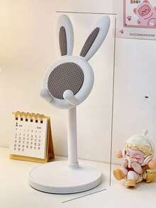 Adjustable Foldable Rabbit Shaped Bathroom Bathtub Phone Holder, Cute Desktop Phone Stand, Adjustable Rabbit Phone Holder - Perfect Desktop Decor For Students And Slouchy Days - Multicolor - View 21