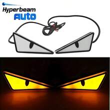 Luz LED Ojo de Demonio Triangular Universal para Decoración de Placa de Matrícula de Coche y Motocicleta, Accesorio de Modificación de Coche - LED Ojo de Diablo - Ver 15