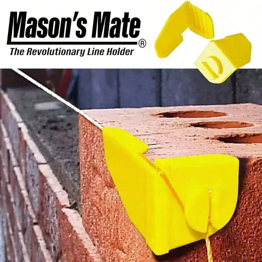 4pcs Construction Line Anchor Corner Brackets, Plastic Brick Masonry Line Fixing Tool Set, Used For Precise Brick And Block Alignment Masonry Line Guide