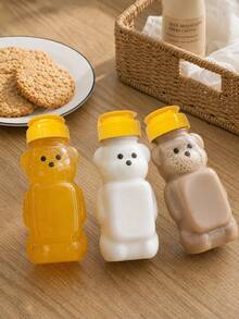 3/1pc Little Bear Plastic Water Bottle Cute Creative New Student Portable Transparent Water Cup Milk Tea Cup For Birthday Gifts - Multicolor - View 9