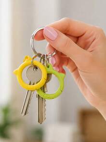 Cat Ear Spring Ring Keychain Metal Shaped Spring Clip, Convenient Keychain, Colorful Ear Spring Buckle, Openable Handbag Strap Connector, Outdoor Camping Hiking Accessory, Suitable For Car Keys, Home Keys, Backpack Keys, Wallet Keys And Luggage Keys, Gift, Halloween, Christmas, Valentine's Day Gift - Multicolor - View 4